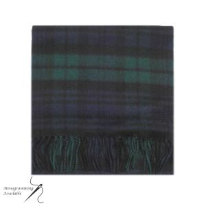 Lambswool Scarf in Black Watch Tartan