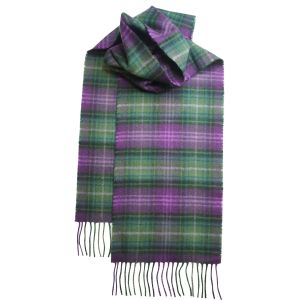 Kinloch Anderson Heather Lambswool Tartan Scarf