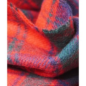 Lambswool Scarf in Robertson Red Modern Tartan