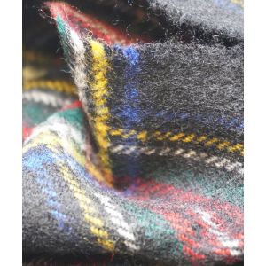 Lambswool Scarf in Stewart Black Tartan