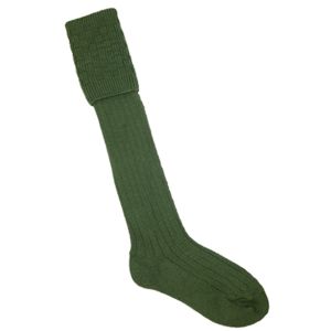 Light Green Kilt Hose with Basket Weave Top