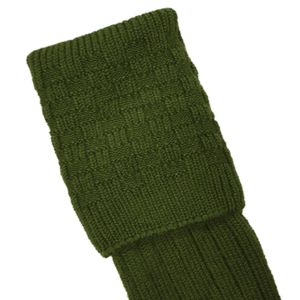 Light Green Kilt Hose with Basket Weave Top