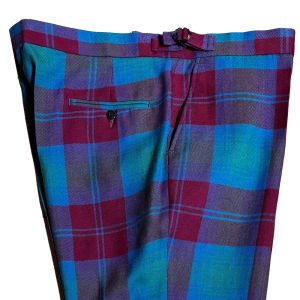 Straight Waistband Trousers in Lindsay Ancient Tartan