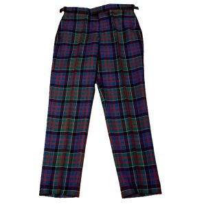 Straight Waistband Trousers in Macdonald of Clanranald Ancient Tartan