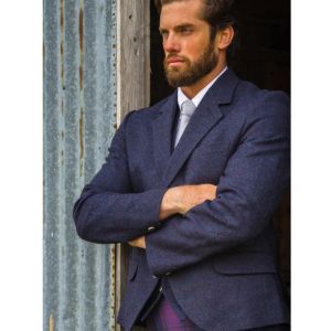 The Kinloch Anderson Day Jacket in Midnight Ocean Navy Tweed Lifestyle
