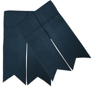 Blue Muted Garter Flashes to tone with kilt