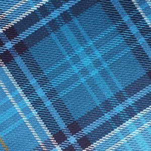 The Kinloch Anderson Picnic Rug in Kinloch Anderson Blue Loch Tartan with wax waterproof backing