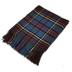 Lambswool throw rug in Anderson tartan