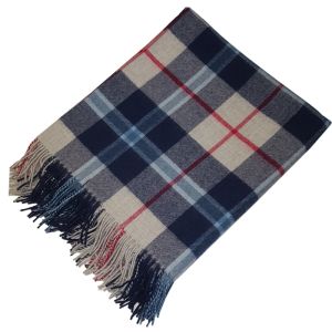 Lambswool throw in Douglas Grey Tartan 