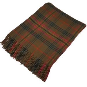 Lambswool throw in Kennedy Weathered Tartan