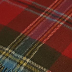 Lambswool throw rug in Maclean of Duart Weathered Sett