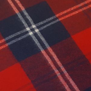 Lambswool throw in Ramsay Red Tartan sett
