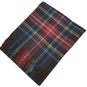 Lambswool Throw in Stewart Brown Tartan sett
