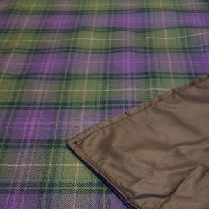 The Kinloch Anderson Picnic Rug - Kinloch Anderson Heather Tartan with Wax Waterproof Back