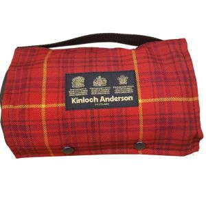 The Kinloch Anderson Picnic Rug - Kinloch Anderson Rowanberry Tartan with Wax Waterproof Back