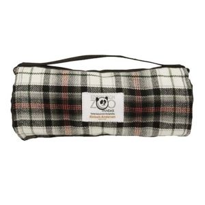 The Kinloch Anderson Picnic Rug in Panda Tartan RZSS with Wax Waterproof Backing