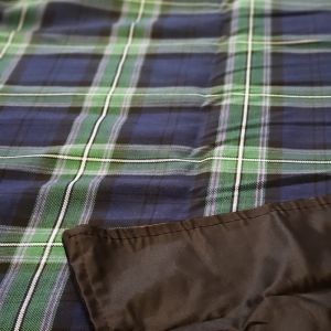 The Kinloch Anderson Picnic Rug in the Scottish Rugby Tartan with wax waterproof backing - As One