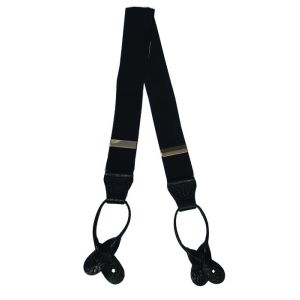 Rolled Leather End Braces - black