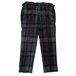 Straight Waistband Trousers in Ross Hunting Weathered Tartan