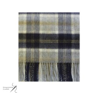 Cashmere Scarf in Bannockbane Silver Tartan