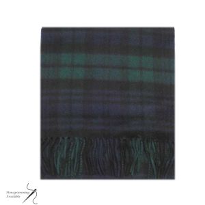 Cashmere Scarf in Black Watch Tartan