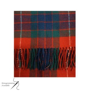 Lambswool Scarf in Fraser Red Tarta
