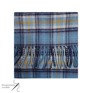 Lambswool Tartan Scarf in Kinloch Anderson Blue Loch Tartan
