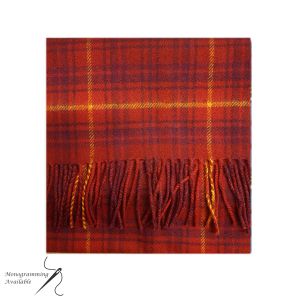 Lambswool Scarf in Kinloch Anderson Rowanberry Tartan