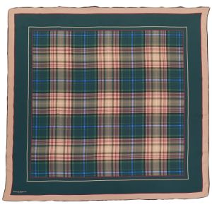 Kinloch Anderson 150th Anniversary Sundial Tartan Silk Square Scarf