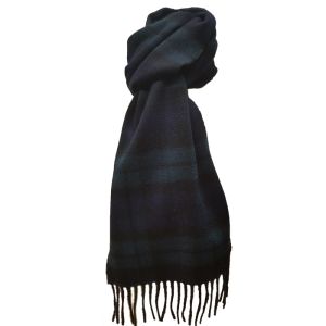 Cashmere Scarf in Black Watch Tartan