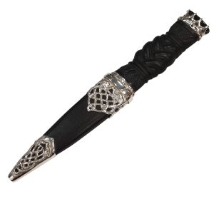 Plaited Effect Handle with Sterling Silver Lattice Design and Smoky Quartz Stone