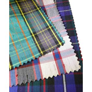 Silk Tartan Fabric Swatch