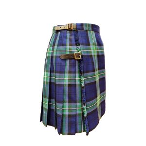 Mini Length Classic Kilted Skirt in Scottish Rugby Tartan
