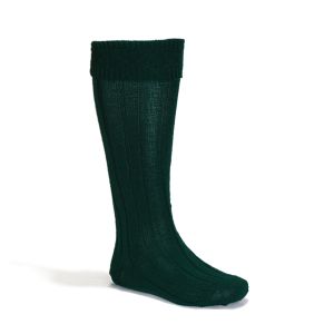 Bottle Green Kilt Hose with Celtic Top