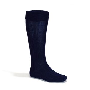 Navy Blue Kilt Hose with Celtic Top