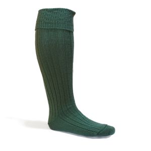 Light Green Kilt Socks with Basket Weave Top