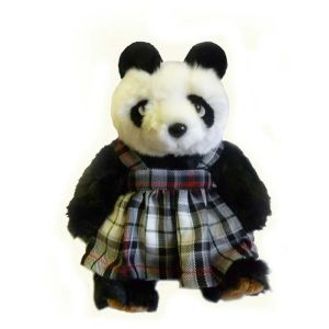 Soft Toy Panda with Tartan Pinafore