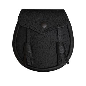 Boys Leather Day Sporran in Black