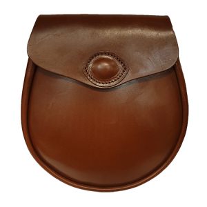 Bridle Leather Day Sporran - No Tassels in Conker