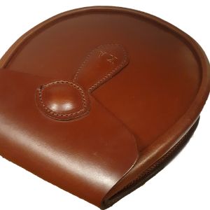 Bridle Leather Day Sporran - No Tassels in Conker - Personalised