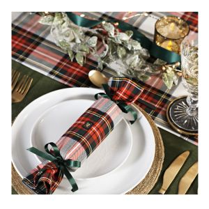 Box of 4 Reusable Christmas Crackers in Dress Stewart Tartan