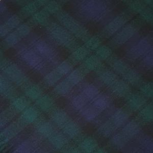 Lustre Finish Cashmere Blanket in Black Watch Tartan