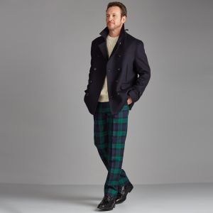 Kinloch Anderson Black Watch Tartan Trousers - Straight Waistband