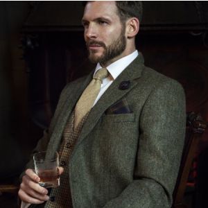 The Kinloch Tweed Waistcoat in Red Check