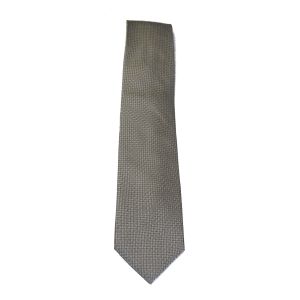 Wedding Tie in Pure Silk Silver Grey in Textured Basket Weave design