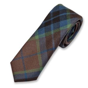 Thompson Hunting Muted Tartan Tie in Pure New Wool