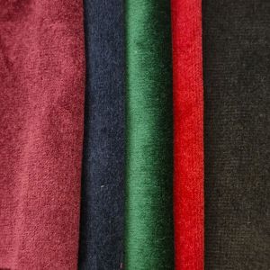 Velvet & Coloured Worsted Fabric Swatch