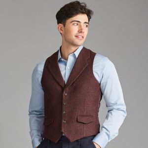 The Kinloch Anderson Anderson Lapel Waistcoat in Pheasant Tweed