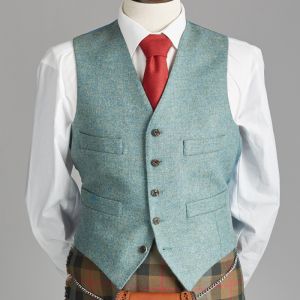 Kinloch Anderson Lovat Blue Tweed Day Waistcoat