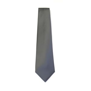 Wedding Tie in Polyester Plain Silver Grey
